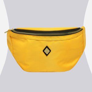 1X Ashley Stewart YELLOW CANVAS BELT BAG FANNYPACK